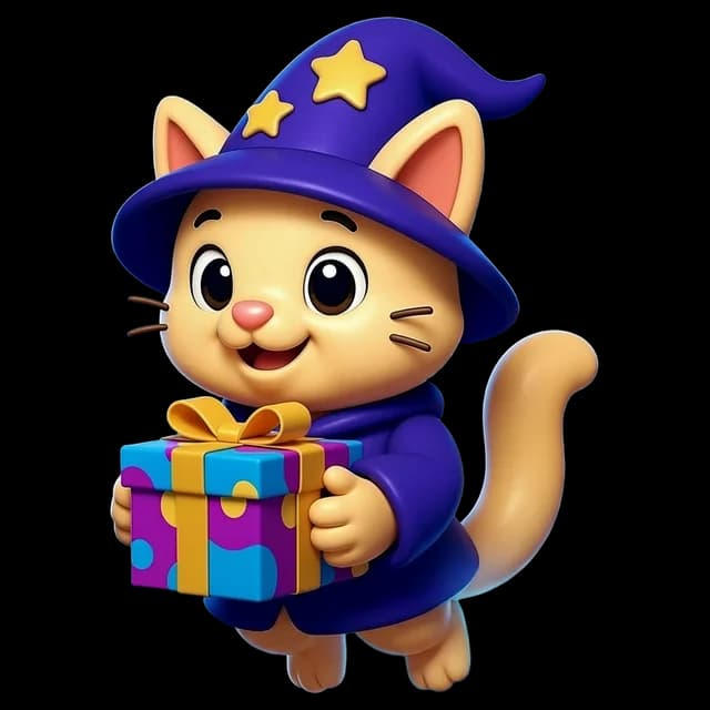 La mascotte Face2Toon apporte un cadeau
