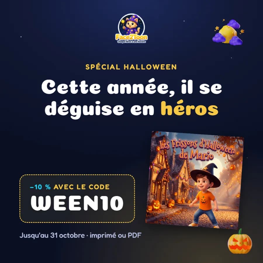 Spécial Halloween : cette année, il se déguise en héros, code WEEN10